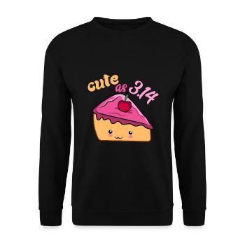 Cute as Pi Math Science Teacher 3.14 funny Pi Day - Unisex Sweatshirt - black - Front - Alina (178cm) & Michal (187cm)