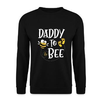 Daddy To Bee Funny Fathers Day - Unisex Sweatshirt - black - Front - Alina (178cm) & Michal (187cm)