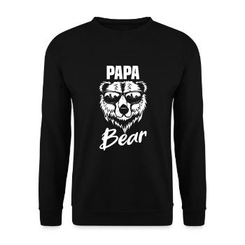 Papa Bear portant des lunettes de soleil cool Fête des pères - Sweat-shirt Unisexe - noir - Devant - Alina (178cm) & Michal (187cm)