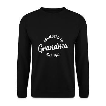 Promoted To Grandma 2022, Promoted To Grandma - Unisex Sweatshirt - black - Front - Alina (178cm) & Michal (187cm)