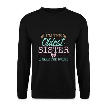 I make the rules Oldest Adult 3 Sisters Matching - Unisex Sweatshirt - black - Front - Alina (178cm) & Michal (187cm)