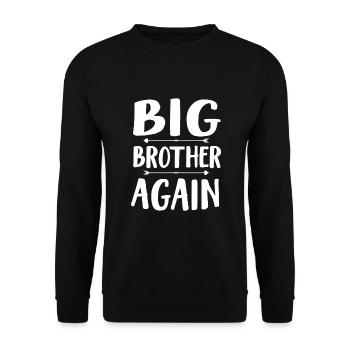 Big Brother Again Mignon Boho Grossesse - Sweat-shirt Unisexe - noir - Devant - Alina (178cm) & Michal (187cm)