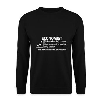 Drôle économiste Définition Économie Science Cadeau - Sweat-shirt Unisexe - noir - Devant - Alina (178cm) & Michal (187cm)