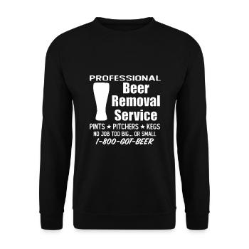 Professional Beer Removal Service - Unisex Sweatshirt - black - Front - Alina (178cm) & Michal (187cm)