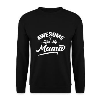 Fils Fille Amour Pour Mère Jeu de Mots Cool Génial Comme - Sweat-shirt Unisexe - noir - Devant - Alina (178cm) & Michal (187cm)