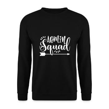 School Admin Gift Admin Squad - Unisex Sweatshirt - black - Front - Alina (178cm) & Michal (187cm)