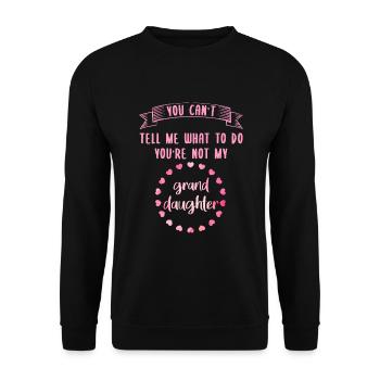 Du bist nicht meine Enkelin - Unisex Pullover - Schwarz - Vorne - Alina (178cm) & Michal (187cm)