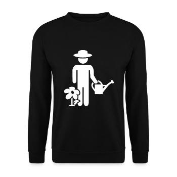 Gärtner-Gießkanne - Unisex Pullover - Schwarz - Vorne - Alina (178cm) & Michal (187cm)