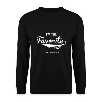 Cadeaux de nièce de tante oncle femmes fille - Sweat-shirt Unisexe - noir - Devant - Alina (178cm) & Michal (187cm)