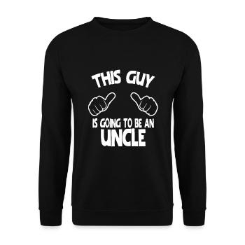 Dieser Typ wird ein Onkel sein - Unisex Pullover - Schwarz - Vorne - Alina (178cm) & Michal (187cm)