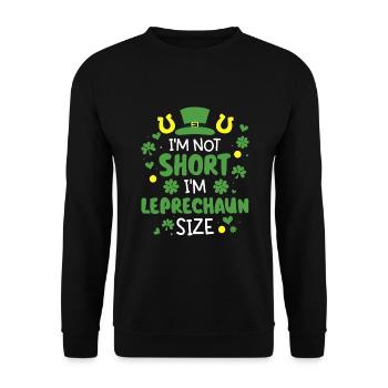 C’est drôle je ne suis pas petit je suis de la taille d’un lutin - Sweat-shirt Unisexe - noir - Devant - Alina (178cm) & Michal (187cm)