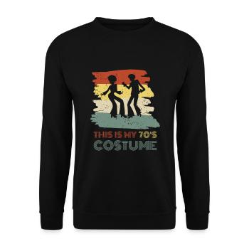 Halloween des années 1970 Fête Disco C’est mes années 70 - Sweat-shirt Unisexe - noir - Devant - Alina (178cm) & Michal (187cm)