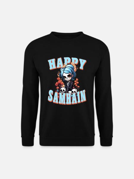 Happy Samhain - Das Design zum gruseln - Unisex Pullover - Schwarz