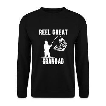 Rolle Urgroßvater Angelliebhaber Geschenk - Unisex Pullover - Schwarz - Vorne - Alina (178cm) & Michal (187cm)