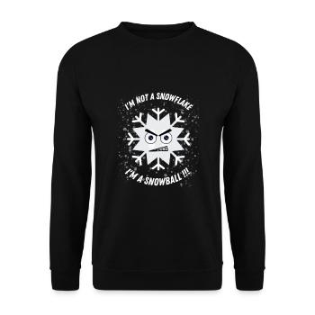 A fun t-shirt for winter - Unisex Sweatshirt - black - Front - Alina (178cm) & Michal (187cm)