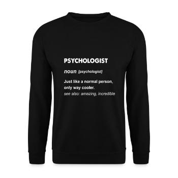 Cadeau de psychologue - Sweat-shirt Unisexe - noir - Devant - Alina (178cm) & Michal (187cm)