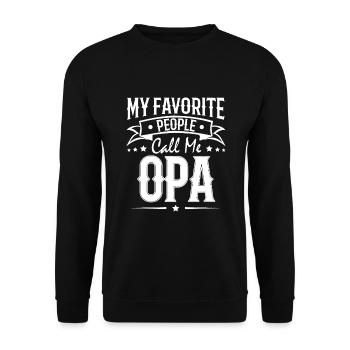 Mes personnes préférées m’appellent OPAmes personnes préférées - Sweat-shirt Unisexe - noir - Devant - Alina (178cm) & Michal (187cm)