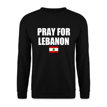 Pray for lebanon - Unisex Sweatshirt - black - Front - Alina (178cm) & Michal (187cm)