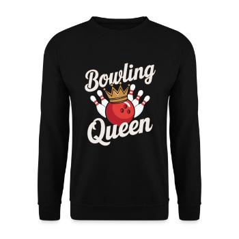 Bowling Queen Bowler - Unisex Sweatshirt - black - Front - Alina (178cm) & Michal (187cm)