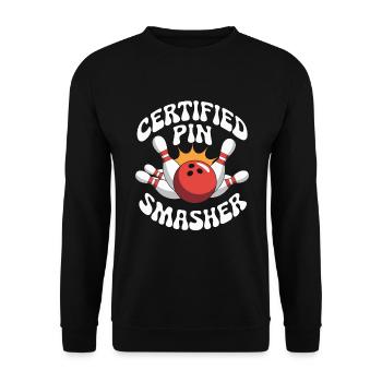 Bowler Bowling - Unisex Sweatshirt - black - Front - Alina (178cm) & Michal (187cm)