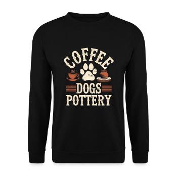 Poterie Poterie amusante - Sweat-shirt Unisexe - noir - Devant - Alina (178cm) & Michal (187cm)