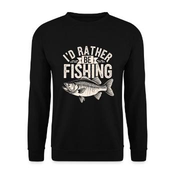 Pêcheur drôle de dicton pêche - Sweat-shirt Unisexe - noir - Devant - Alina (178cm) & Michal (187cm)