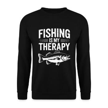 Pêcheur drôle de dicton pêche - Sweat-shirt Unisexe - noir - Devant - Alina (178cm) & Michal (187cm)