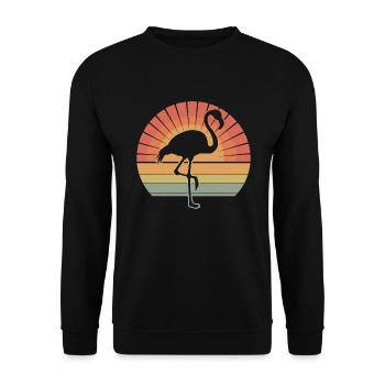Flamingo - Unisex Sweatshirt - black - Front - Alina (178cm) & Michal (187cm)