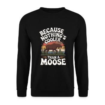 Elk - Unisex Sweatshirt - black - Front - Alina (178cm) & Michal (187cm)