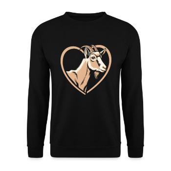 Goat Goat Goat - Unisex Sweatshirt - black - Front - Alina (178cm) & Michal (187cm)