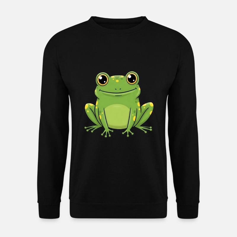 Tier Cartoon Frosch - Unisex Pullover - Schwarz