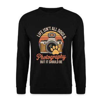 Chiens & Photographie Photographe Photographie - Sweat-shirt Unisexe - noir - Devant - Alina (178cm) & Michal (187cm)
