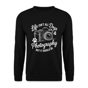 Chiens & Photographie Photographe Photographie - Sweat-shirt Unisexe - noir - Devant - Alina (178cm) & Michal (187cm)