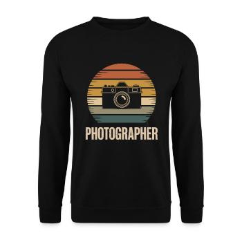 Photographe Appareil photo reflex Photographie - Sweat-shirt Unisexe - noir - Devant - Alina (178cm) & Michal (187cm)
