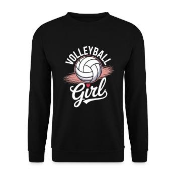 Volleyball Girl Volleyballer - Unisex Pullover - Schwarz - Vorne - Alina (178cm) & Michal (187cm)