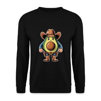Avocado Cowboy - Unisex Pullover - Schwarz - Vorne - Alina (178cm) & Michal (187cm)