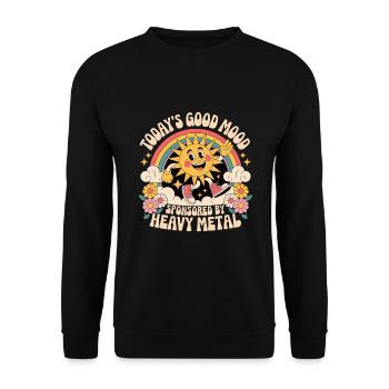 La bonne humeur du jour sponsorisée par Heavy Metal - Sweat-shirt Unisexe - noir - Devant - Alina (178cm) & Michal (187cm)