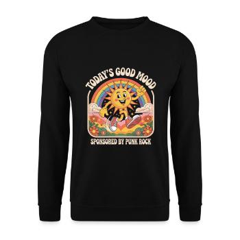La bonne humeur du jour sponsorisée par Punk Rock - Sweat-shirt Unisexe - noir - Devant - Alina (178cm) & Michal (187cm)