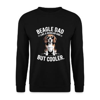Beagle Dad Like A Regular Dad But Cooler - Unisex Sweatshirt - black - Front - Alina (178cm) & Michal (187cm)