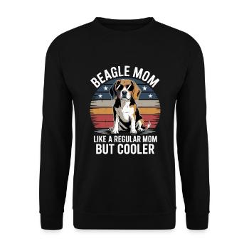Maman Beagle comme une maman normale mais plus cool - Sweat-shirt Unisexe - noir - Devant - Alina (178cm) & Michal (187cm)