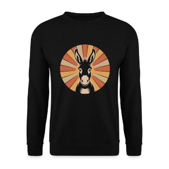 Esel - Unisex Pullover - Schwarz - Vorne - Alina (178cm) & Michal (187cm)
