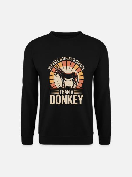 Donkey Funny Saying - Unisex Sweatshirt - black