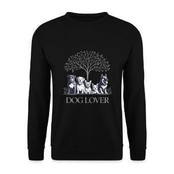 Dog Lover - Unisex Sweatshirt - black - Front - Alina (178cm) & Michal (187cm)