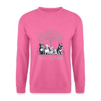 Amoureux des chiens - Sweat-shirt Unisexe - rose - Devant