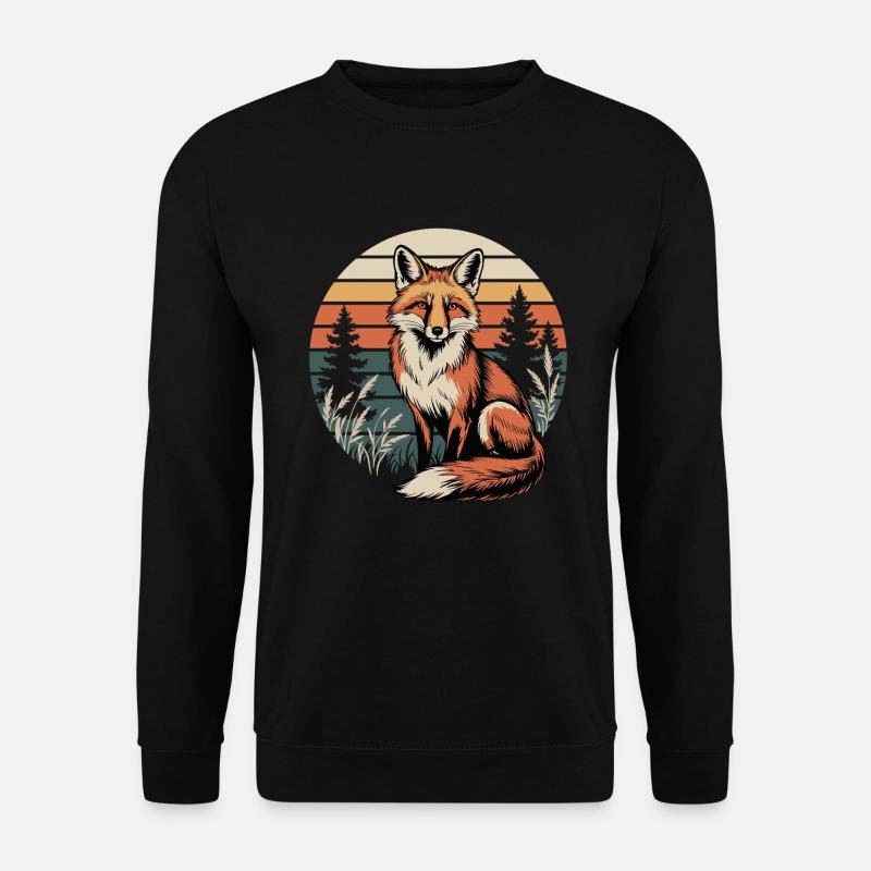 Fuchs Wald Natur - Unisex Pullover - Schwarz