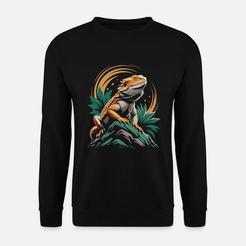 Bearded Dragon Reptile Lizard - Unisex Sweatshirt - black