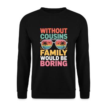Cousin - Sweat-shirt Unisexe - noir - Devant - Alina (178cm) & Michal (187cm)