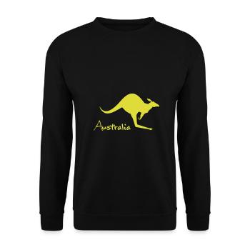 australia kangaroo - Australien kangaroo - Unisex Pullover - Schwarz - Vorne - Alina (178cm) & Michal (187cm)