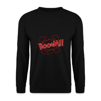 comic Boom - Unisex Pullover - Schwarz - Vorne - Alina (178cm) & Michal (187cm)
