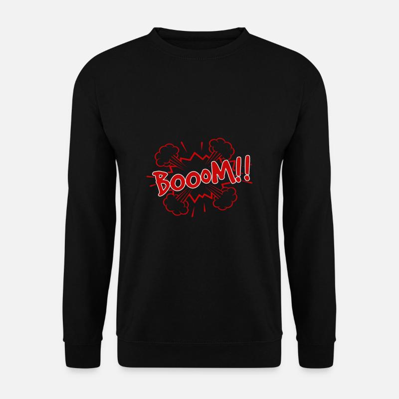 comic Boom - Unisex Pullover - Schwarz
